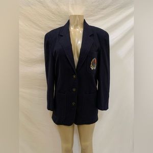 VTG The Limited Size Small Navy Blue Crested Blazer